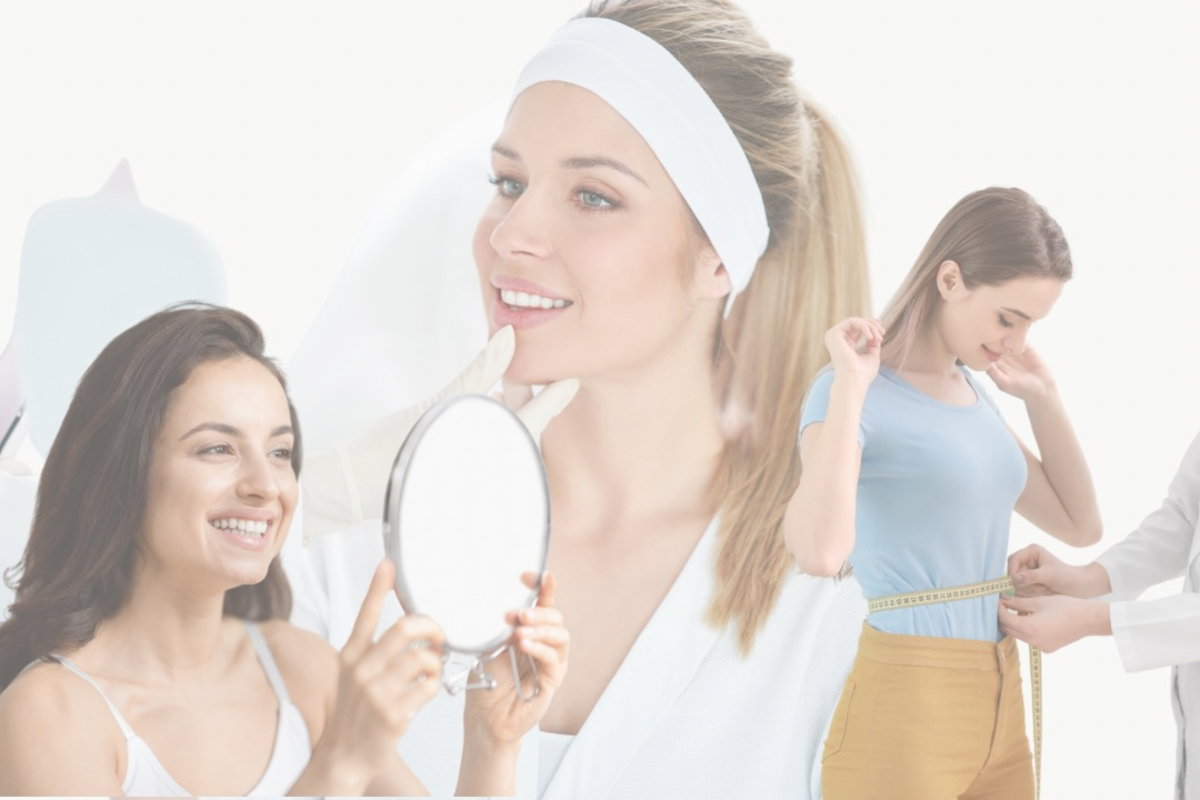 A collage representing Select Health wellness and aesthetic services