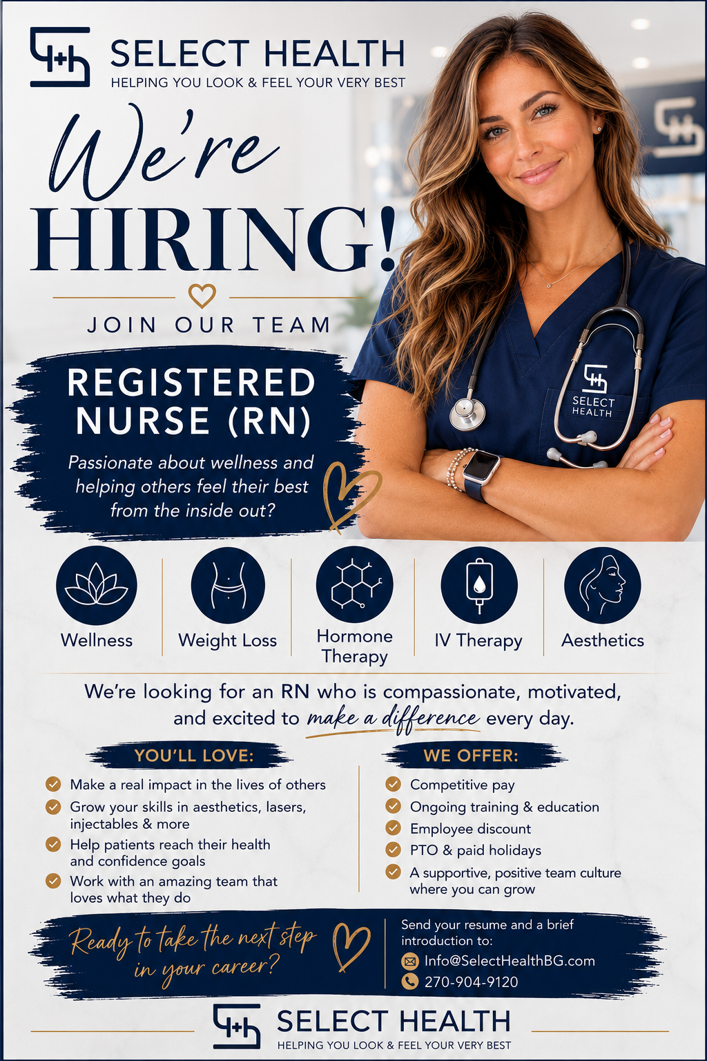Select Health now hiring graphic
