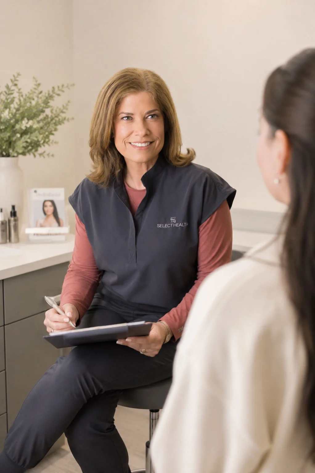 Lena Gokey during a wellness and primary care consultation